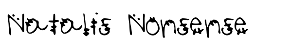 Natalis Nonsense font preview