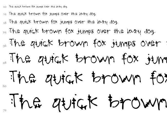 Natalis Nonsense font waterfall