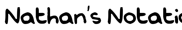 Nathan's Notations font