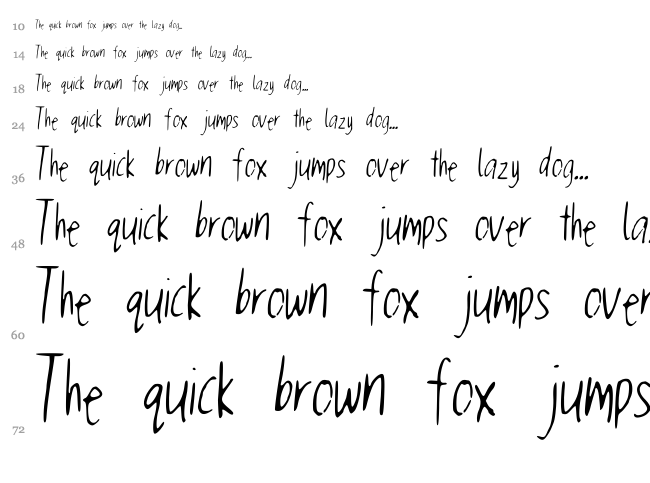 Nee font waterfall
