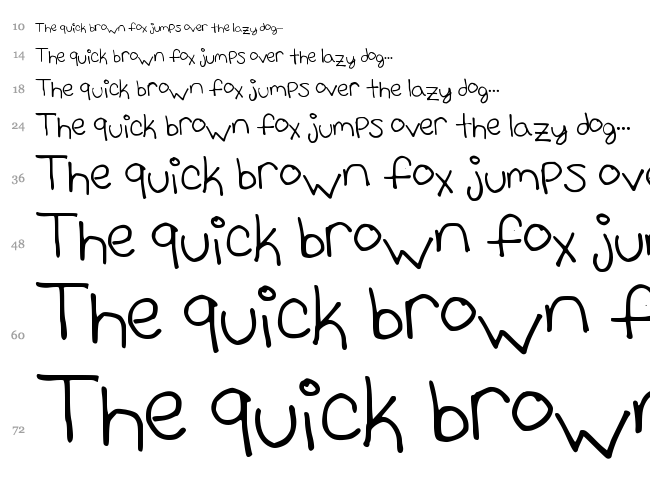 Neko font waterfall