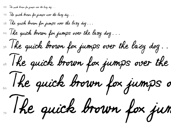 New Bernard font waterfall