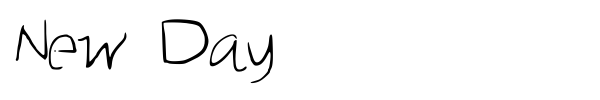 New Day font preview