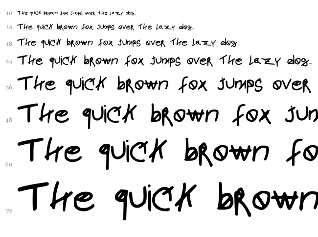 Newjosh font waterfall