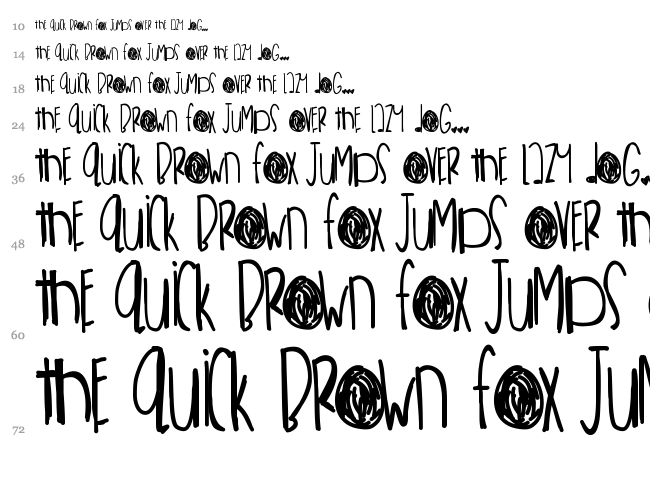 New Kicks Fly font waterfall