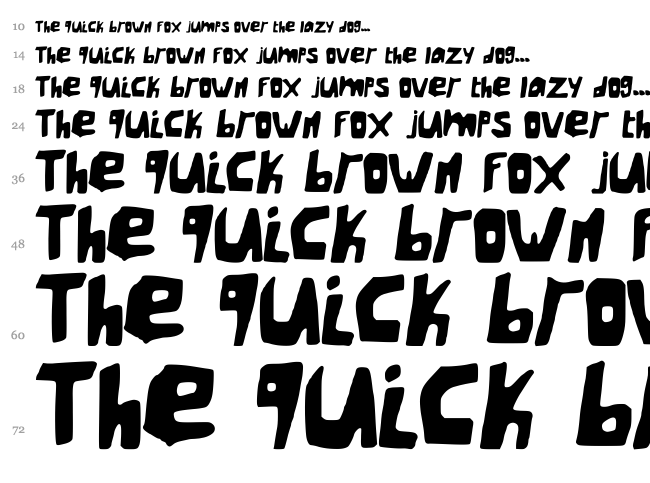 New Underground font waterfall