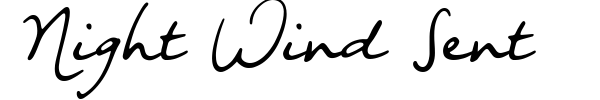 Night Wind Sent font
