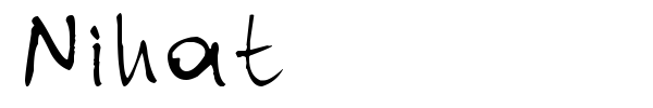 Nihat font preview