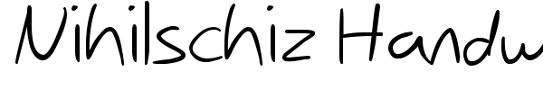 Nihilschiz Handwriting font
