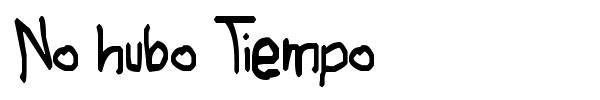 No hubo Tiempo font