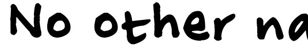 No other name font