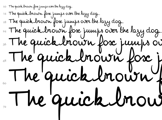 Noemie Script font waterfall
