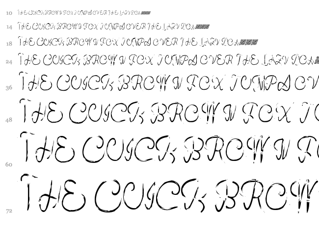 North Cowboy font waterfall