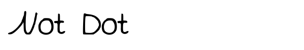 Not Dot font