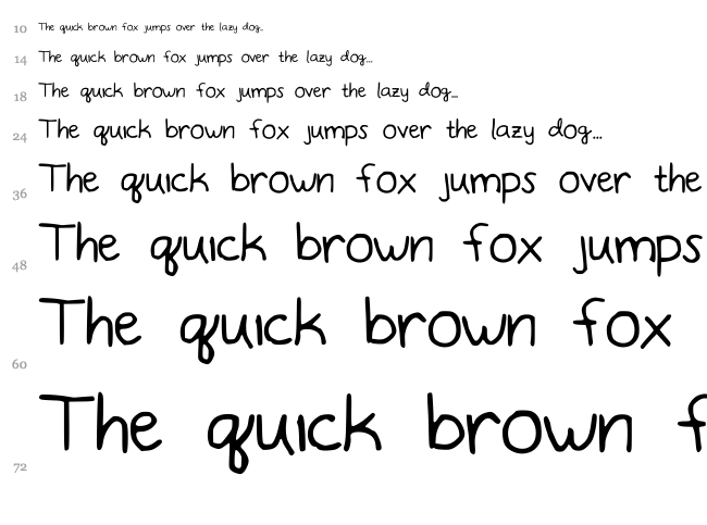 Not Dot font waterfall