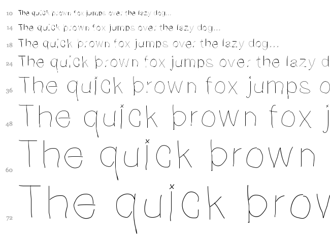 Note Book Scribble font waterfall