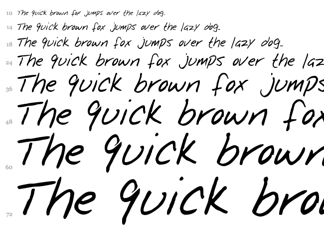 Notepad font waterfall
