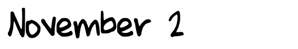 November 2 font preview