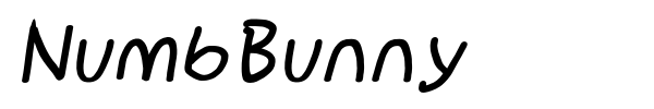 NumbBunny font preview