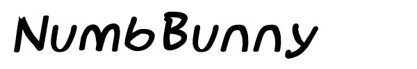 NumbBunny font preview