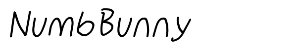 NumbBunny font preview