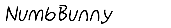 NumbBunny font preview