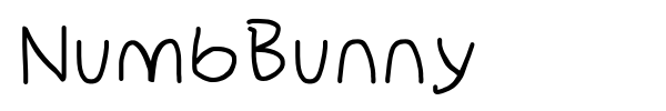 NumbBunny font preview