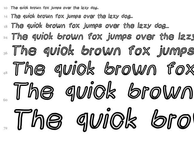 NumbBunny font waterfall
