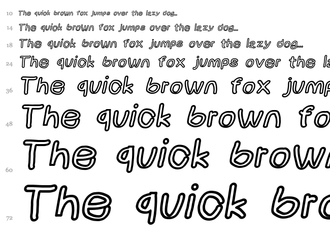 NumbBunny font waterfall