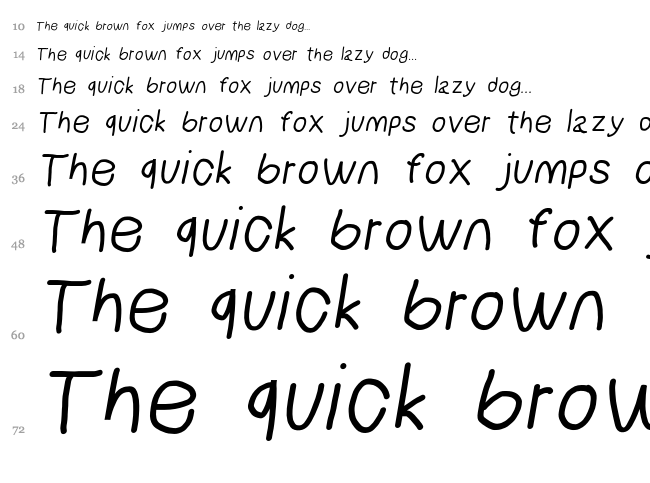 NumbBunny font waterfall