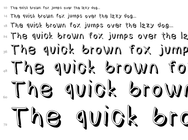 NumbBunny font waterfall