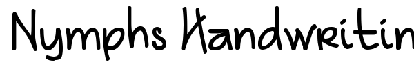 Nymphs Handwriting font