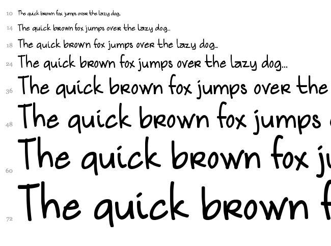 Nymphs Handwriting font waterfall
