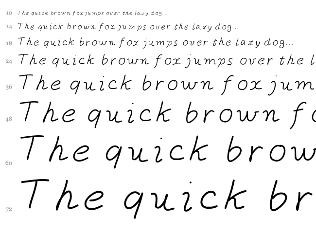 October font waterfall