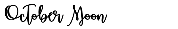 October Moon font