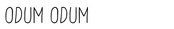 Odum Odum font