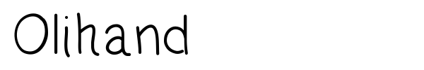 Olihand font