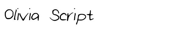 Olivia Script font preview