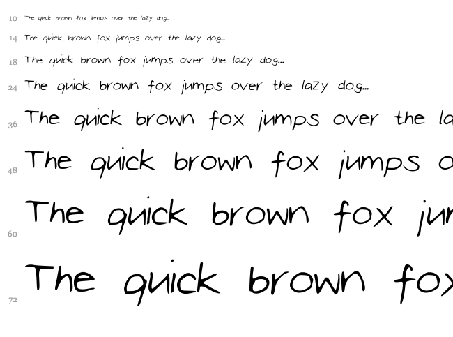Olivia Script font waterfall