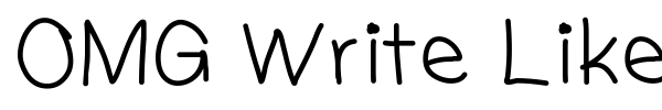 OMG Write Like William font