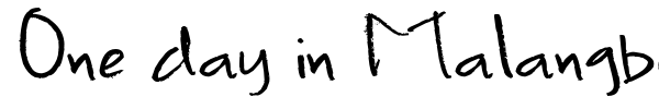 One day in Malangbong font