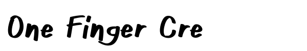 One Finger Cre font
