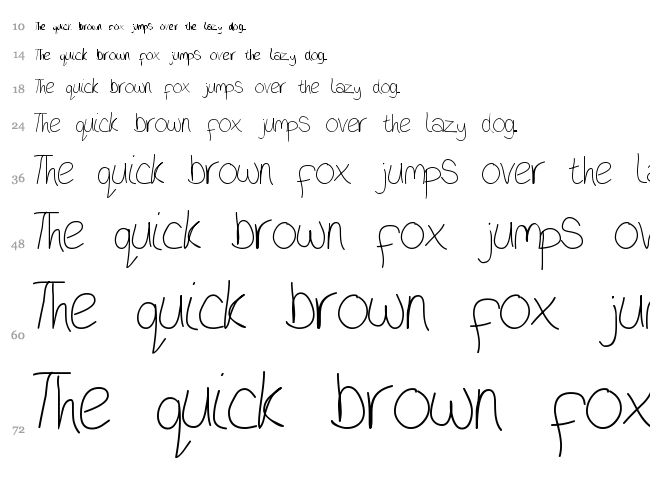 Onion Bagel font waterfall
