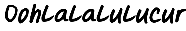 Oohlalalulucurvy font