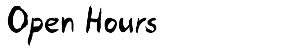 Open Hours font