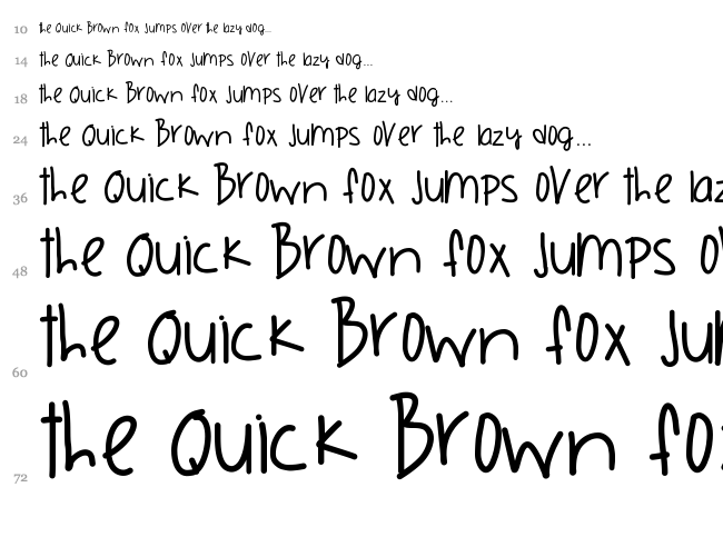 Orange County font waterfall