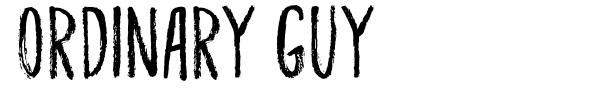 Ordinary Guy font preview
