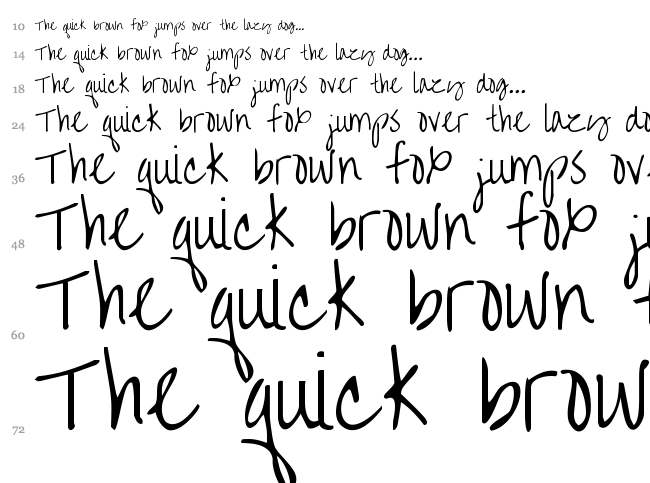 Over the Rainbow font waterfall