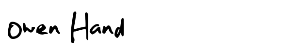 Owen Hand font