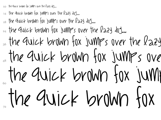 Own That Shhhh font waterfall